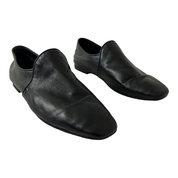 Aquatalia 5.5 Black Revy Leather Slip On Loafers - Picture 1 of 7